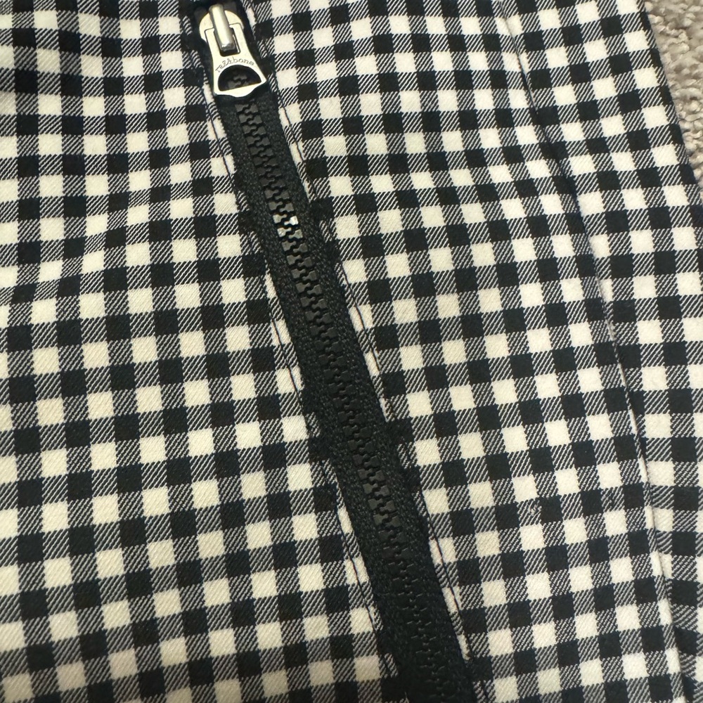 Rag & Bone Simone Women's Black and White Check Pants - Picture 3 of 5